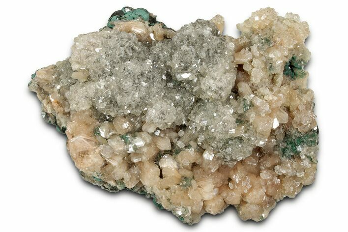 Stilbite Crystals and Micro Apophyllite on Heulandite - India #348343